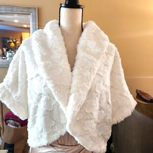 Off White Faux Fur Jacket